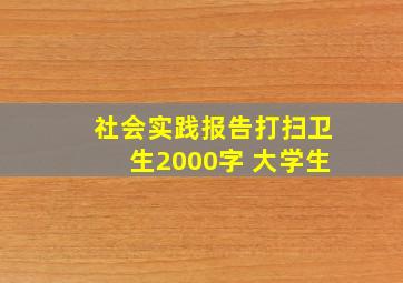 社会实践报告打扫卫生2000字 大学生